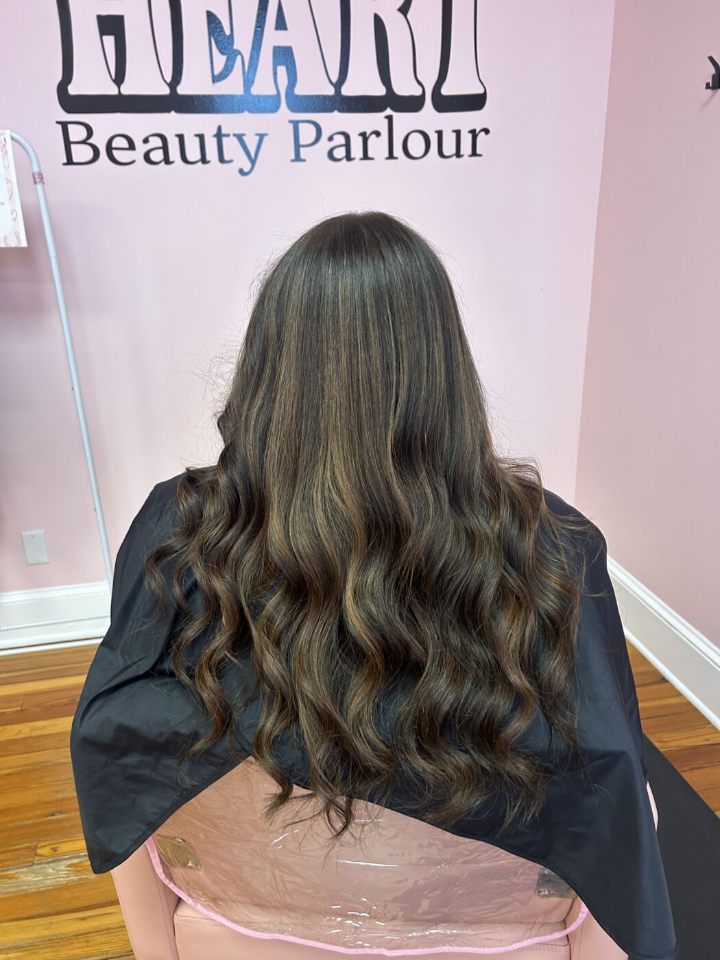 Brunette balayage with soft caramel dimension by Kylie