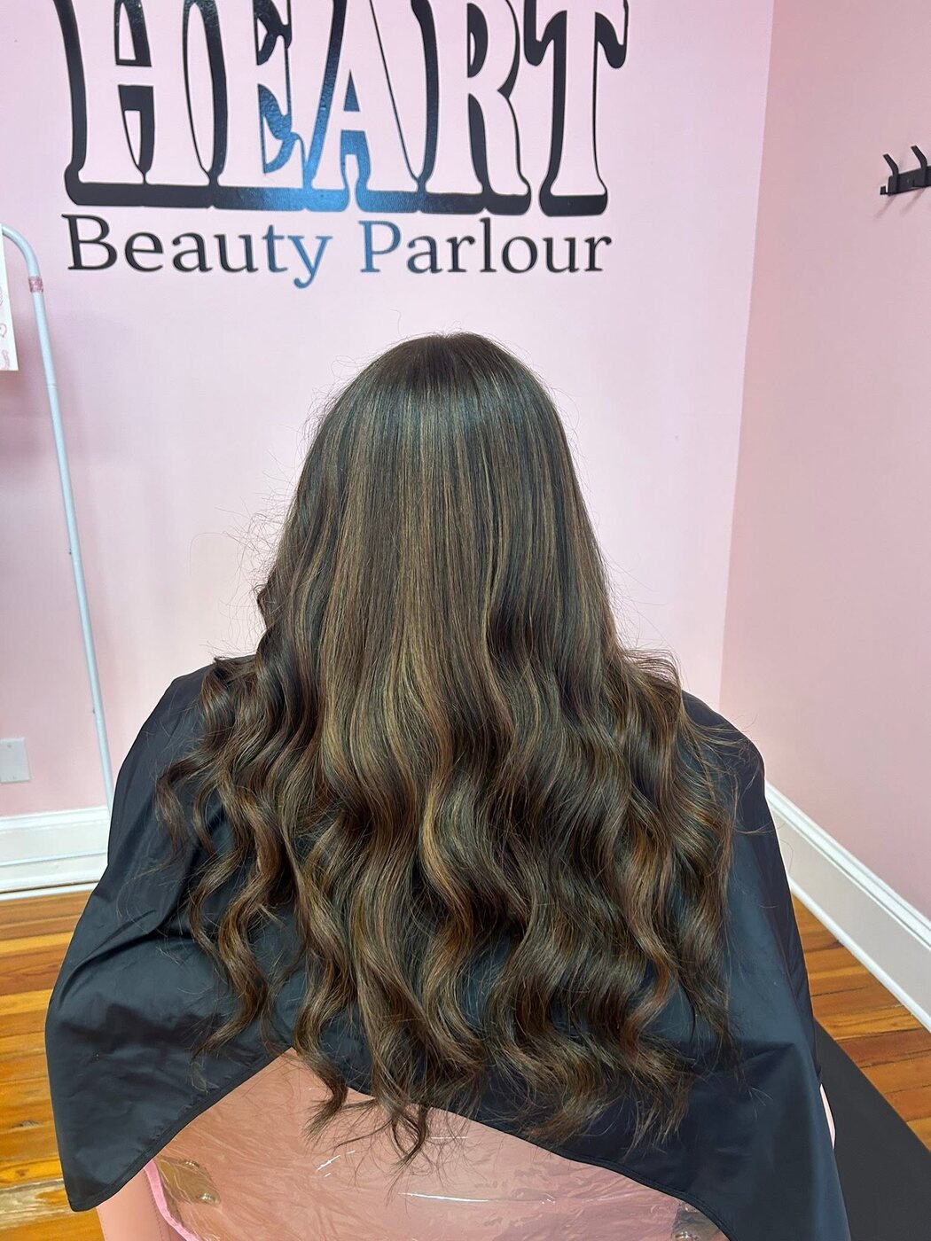 Sleek straight blonde with bright highlights